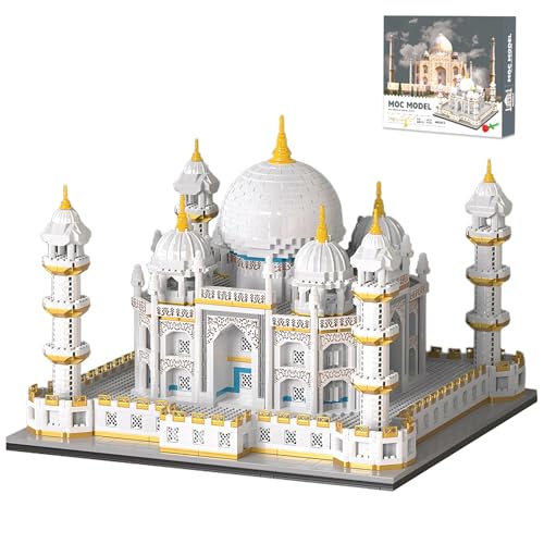 Architecture Taj Mahal Micro Mini Building Blocks Set,Landmarks Collection, Display Model Gift for Adults(4030 Pieces) - style: Taj Mahal