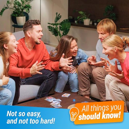 Super Trivia Game for Adults with 1200 Questions - Fun Board Game for Adults - Family Road Trip Travel Game for the Pursuit of Trivial Knowledge