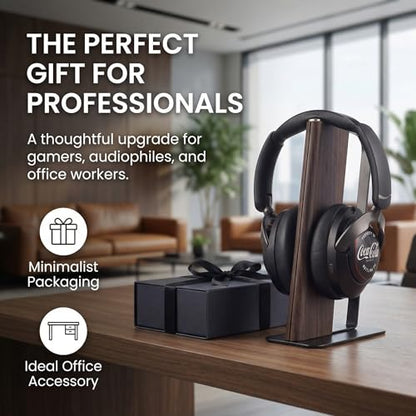 Headphone Stand for Desk, Weighted Base Headset Holder for AirPods Max Sony Bose Beats Sennheiser, Stable Gaming & Studio Earphone Rack, Dark - color: DARK