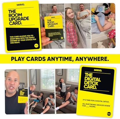 Hasbro SERVD Kids vs Parents Edition Game – Hilarious Real-Life Family Card Game for Kids, Teens, Adults – Fun Challenges – 2-6 Players – Ages 8+ - style: Kids vs Parents