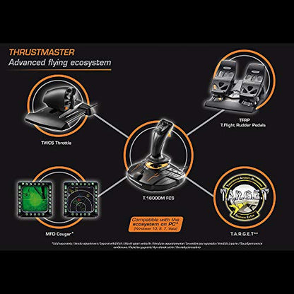 Thrustmaster T16000M FCS Flight Pack (Compatible with PC) - style: Flight Pack T16000M FCS