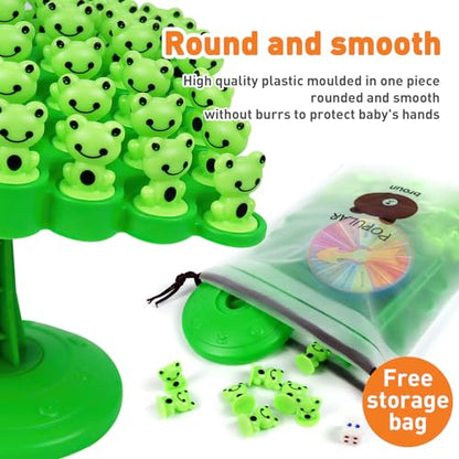 kykake Frog Balance Game Toys,Balance Game Tree Two-Player Parent-Child Interactive Family Tabletop Puzzle Montessori Toy,Frogs Board for Kids and Adults (Frog) - style: frog