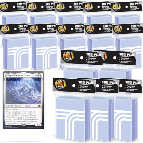 1500 Count Baseball Card Sleeves, Soft Trading Card Sleeve Fit ForMtg,TCG,CCG,Magic,Football,Sports,Photocard Sleeves - color: 1500 Pieces - Clear