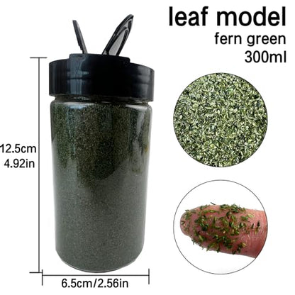 Multicolor Leaf Model - 300ml Miniature Scenery Material for Train Railway, Diorama, Car Scene & Scale Landscape Layouts (Fern Green) - color: Fern Green