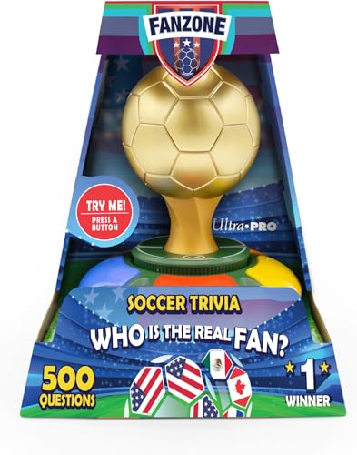 Ultra Pro Fanzone Soccer Trivia Game - Who is The Real Fan? Soccer Ball Games | for Passionate Soccer Fans | Soccer Toys with Virtual Game Master, 2-5 Players | Soccer Lovers