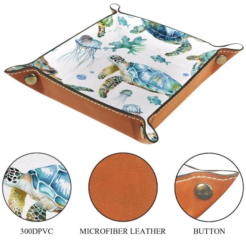 Ocean Turtles Dice Tray Dice Rolling Tray Folding Dice Holder for Dice Games, Like RPG, DND and Other Table Games - color: Multi 20