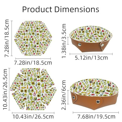 2Pcs PU Dice Holder Folding for RPG DND Table Games, Dice Trays Storage Box Portable Folding Rolling Dice Tray, Kitchen and Avocado - color: Multi 1