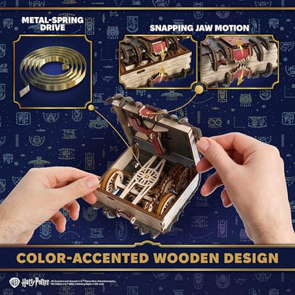 UGEARS Harry Potter The Monster Book of Monsters - 3D Wooden Puzzle for Adults, Mechanical Wooden Model Kit, DIY Building Craft Kit, Brain Teaser Puzzle, Collectible Book Design, Hobby Gift for Adults - style: The Monster Book of Monsters