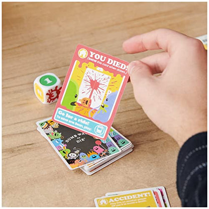 Spin Master Games Dumb Ways to Die Survival Strategy Party Card Game | Viral Meme, Cartoon Themed Survival Game, Be the Last Bean Standing to Win, Fun for Family Game Night, 2-5 Players, Ages 12+ - style: Modern