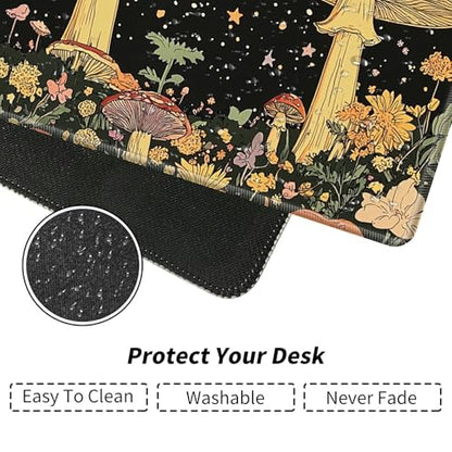 Mushrooms Psychedelic for MTG & TCG Playmat Mouse Pad,BFDHGQZC 24" x 14" Game Mat for MTG/RPG/CCG Trading Card Game Playmats Table Mat Perfect for Card Games Video Games Computer Office - color: Mushrooms Psychedelic