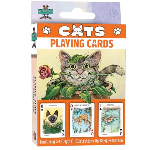 MasterPieces Officially Licensed Cats Playing Cards - 54 Card Deck for Adults - style: Cats
