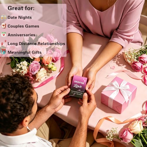 Couples Conversation Cards - 54 Questions to Deepen Connection | 3 Levels of Relationship Conversations from Fun to Vulnerable, Date Night Game, Romantic Gift for Couples - color: Couple Card