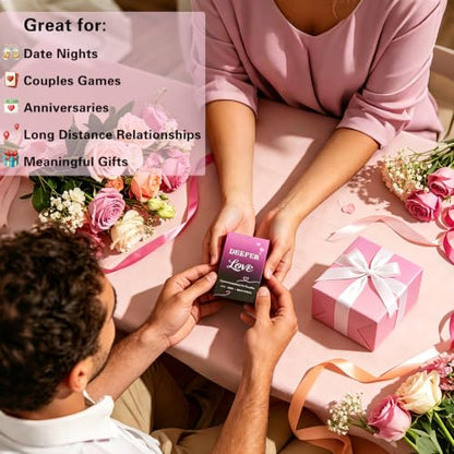 Couples Conversation Cards - 54 Questions to Deepen Connection | 3 Levels of Relationship Conversations from Fun to Vulnerable, Date Night Game, Romantic Gift for Couples - color: Couple Card