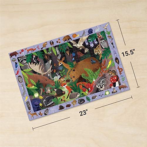 Mudpuppy Woodland Forest — 64 Piece Search & Find Puzzle Jigsaw Puzzle Featuring Diverse Woodland Animals and Over 40 Hidden Images to Find for Ages 4+ - color: Woodland Forest