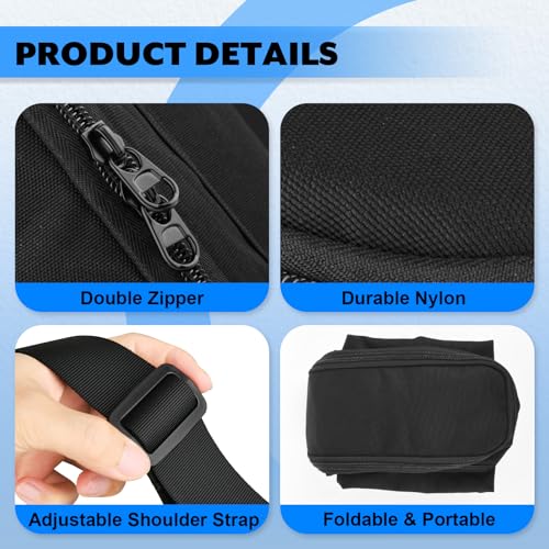 Playmat Tube Case Portable Game Play Mat Storage Bag with Adjustable Strap Compatiable with TCG/MTG Playmat, Game Mat Carry Case with Trading Card Holder and Dice Pocket