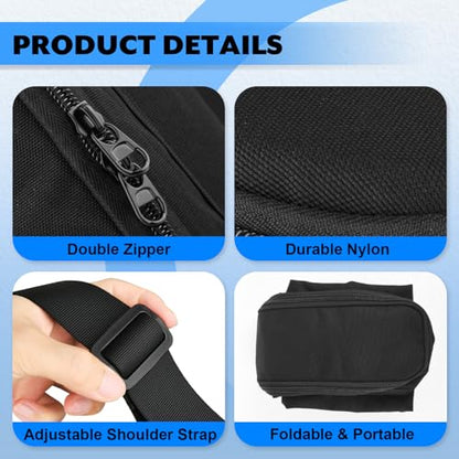 Playmat Tube Case Portable Game Play Mat Storage Bag with Adjustable Strap Compatiable with TCG/MTG Playmat, Game Mat Carry Case with Trading Card Holder and Dice Pocket