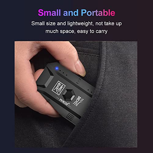 Docooler Half Hand Keyboard and Mouse Combo, 25 Keys Single Handed Wired RGB Keyboard and Gaming Mouse Converter, Support Customize Button, for Android, PC Gaming Player
