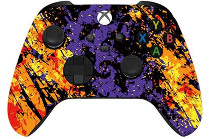 Custom Controllerzz Wireless Controller for Microsoft Xbox Series X/S & Xbox One - Custom Soft Touch Feel - Custom Series X/S Controller (X/S Inferno Galaxy) - color: X/S Inferno Galaxy