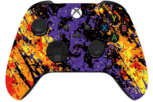 Custom Controllerzz Wireless Controller for Microsoft Xbox Series X/S & Xbox One - Custom Soft Touch Feel - Custom Series X/S Controller (X/S Inferno Galaxy) - color: X/S Inferno Galaxy