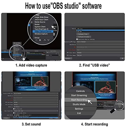 Video Capture Card, Hdmi Video Capture Card, USB Capture Card,4K HDMI to USB2.0, Record via DSLR Camcorder Cam for High Definition Acquisition, for Broadcasting, Amamzing Record, Meeting,ect. (Black)
