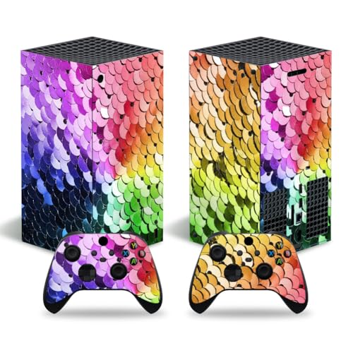 Xbox Series X Digital Stickers Full Body Vinyl Skin Decal Protective Cover for Microsoft Xbox Series X Digital Console and Controllers (Series X Digital Colorful) - color: Series X digital colorful