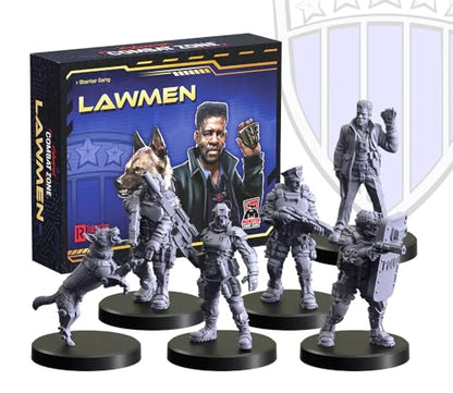 Monster Fight Club Cyberpunk Red Combat Zone Miniatures Expansion: Lawmen Starter Gang - style: Lawmen