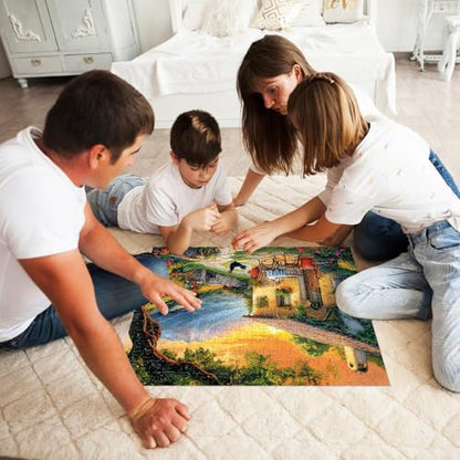 Jigsaw Puzzles 300 Pieces for Adults Village Puzzles Adults Kids Puzzles 300 Pieces Games Family Challenging Puzzle Gift Toy for Puzzle Enthusiasts Unique Brain Teaser 20.5x15IN - style: Village