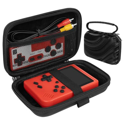 TOCCOOL Handheld Game Console Carrying Case, Protective Travel Retro Mini Game Console Box for Charging Cable, Earphones, Batteries, and Accessories (Black) - color: Black