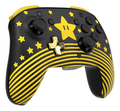 Turtle Beach Rematch Wireless Controller Super Mario Star Nintendo Switch 2 | Nintendo Switch Lite, OLED, Glow-in-the-Dark Design, Rechargeable 40-Hr Battery, 2 Mappable Back Buttons, Super Mario Star - color: Super Mario Star
