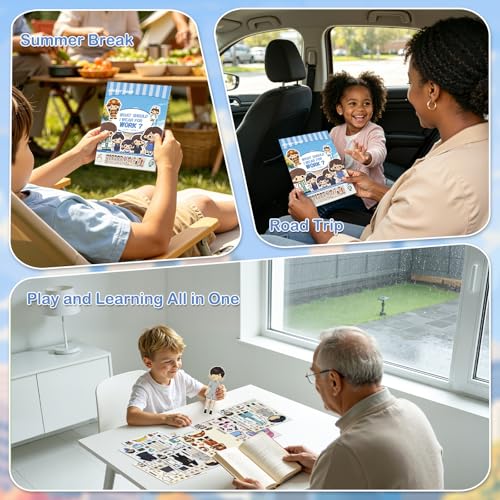 Career Stickers for Kids - 10 Sheets Make a Face Stickers Party Favors Activities Gifts for Toddler Grandkids Birthday School Classroom Supplies - style: Career