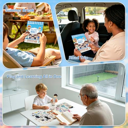 Career Stickers for Kids - 10 Sheets Make a Face Stickers Party Favors Activities Gifts for Toddler Grandkids Birthday School Classroom Supplies - style: Career