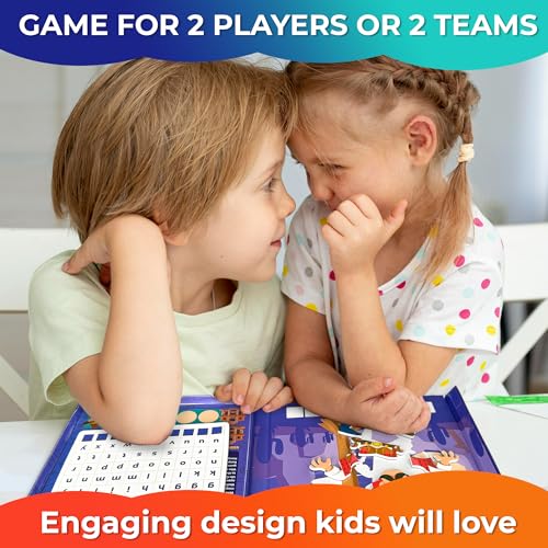 Magnetic Puzzles for Toddlers 3-5 - Kids Travel Toys for Boys and Girls | Magnet Hangman Game Kids Ages 4-8 - Travel, Road Trip, Plane, Car Ride - Magnetic Toddler Travel Toys - color: Hangman