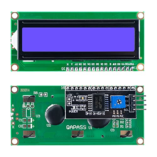 Hosyond 3pcs I2C IIC 1602 LCD Display Module 16x02 LCD Screen Module for Arduino Raspberry Pi (Pack of 2) - size: I2C LCD 1602 (Pack of 2)