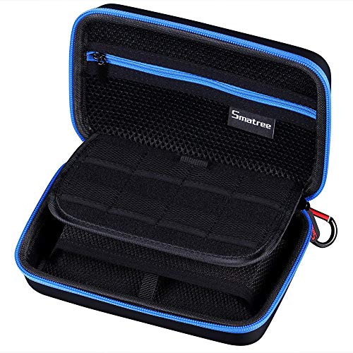 Smatree Hard Shell Carrying Case for Nintendo New 3DS/2DS XL, Travel Storage Case for New Nintendo 3DS/2DS Console and Charger - Black/Blue - color: Blue