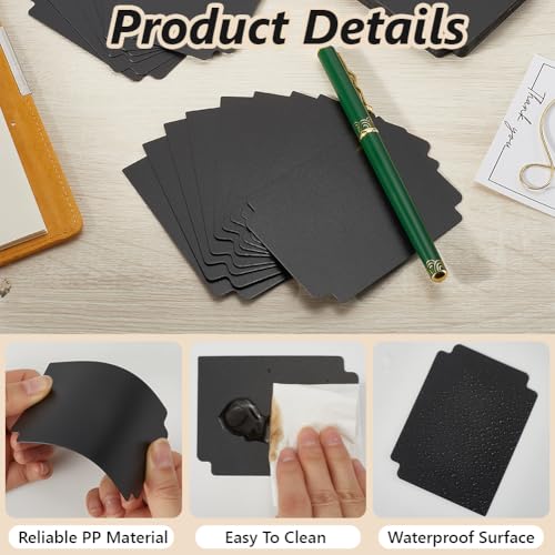 CRASPIRE Trading Card Dividers Black Card Separator Card Sorting Tray Plastic Card Dividers Board Game Card Separator Card Deck Box Dividers for Game Organizer Storage 60sheets 2.75 x 3.7 Inch - style: 60Pcs Black