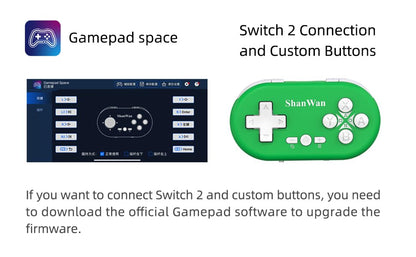 ShanWan Bluetooth Gamepad Keychain Sized Mini Controller for Switch, Windows, Android, iOS & PS4（green） - color: green