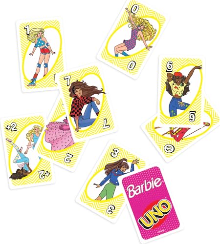 Mattel Games UNO Barbie Card Game with Special “Hi, Barbie!” Rule for Kids, Adults & Family Nights, Game Nights, Travel, Camping & Parties. - style: UNO Barbie