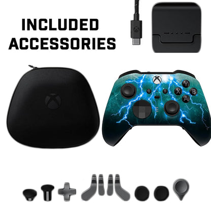Custom Controllerzz Elite Series 2 Controller Compatible With Xbox One, Xbox Series S, and Xbox Series X (Green Skies) - color: Green Skies