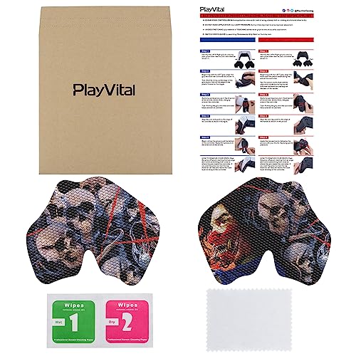 eXtremeRate PlayVital Anti-Skid Sweat-Absorbent Controller Grip for PS5, Professional Textured Soft Rubber Pads Handle Grips - Ghost of Samurai - color: Ghost of Samurai
