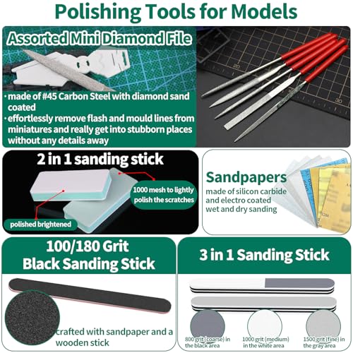 78Pcs Professional Gundam Model Tools Kit Hobby Building Tools for Buildings, Repairing and Fixing