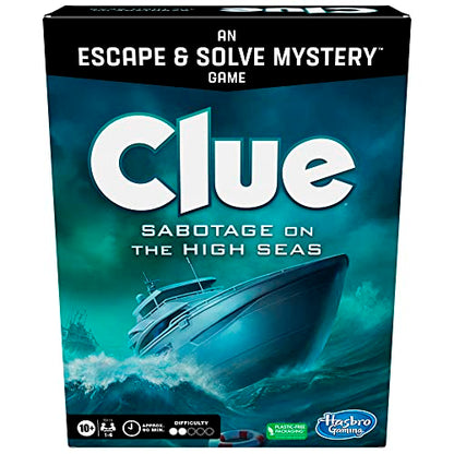Hasbro Gaming Clue Board Game Sabotage on The High Seas, Escape Room Game, Murder Mystery Games, 1-6 Players, 10+ (Amazon Exclusive) - style: Sabotage on the High Seas