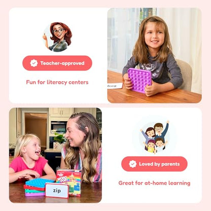 The Fidget Game Word Pop CVC Word Games for Kids 4-6 | Learn to Read in Weeks, Multisensory Reading & Phonics, Interactive Board Game, Pre Kindergarten to 1st Grade