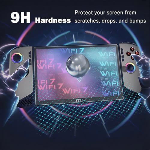 [Matte 2 Pack] 9H Tempered Glass Screen Protector Compatible with 2025 MSI Claw A8/ Claw 8 AI+ A2VM Handheld Game Console (8 inch), Anti-Scratch, Anti-Fingerprint, Bubble-Free - color: Matte