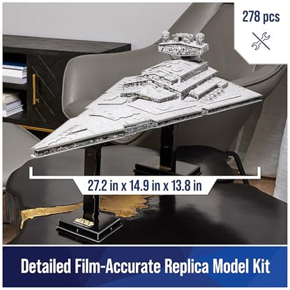 4D Build, Star Wars Deluxe Imperial Star Destroyer 3D Model Kit, Star Wars Collectibles & Desk Decor, Adult Puzzle, Building Toys, 278 Pieces, 3D Puzzles, Gift Ideas for Ages 12 & Up - style: Deluxe Imperial Star Destroyer 278 pcs