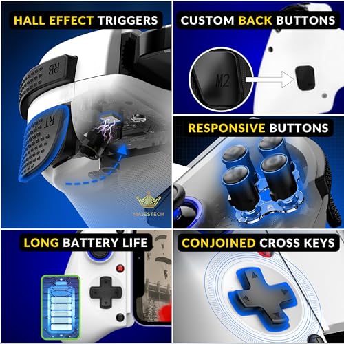 MAJESTECH [HOT NEW D11 Phone Controller For iPhone/Android/Tablet/iPad/Switch, Play Call of Duty, Roblox, Xbox Cloud, Wireless Bluetooth Mobile Gaming Controller iPhone 16 15 14 13 Samsung Google