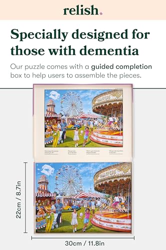 Relish Dementia Puzzles for Adults, 35 Piece The Fair's in Town Jigsaw Puzzle, Alzheimerís Products and Activities - style: The Fair's in Town