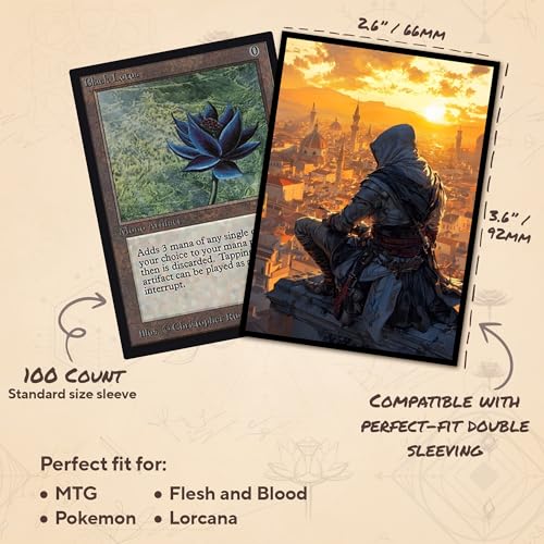 Overlook of the Creed - MTG Card Sleeves, 104ct, Standard Size, Smooth | Perfect for Double Sleeving, Smudge Resistant Matte Back, Standard 66x92mm - Compatible with Magic The Gathering & TCG Cards - color: Overlook of the Creed, size: Smooth
