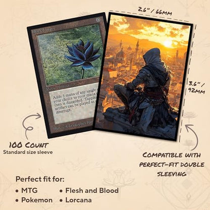 Overlook of the Creed - MTG Card Sleeves, 104ct, Standard Size, Smooth | Perfect for Double Sleeving, Smudge Resistant Matte Back, Standard 66x92mm - Compatible with Magic The Gathering & TCG Cards - color: Overlook of the Creed, size: Smooth