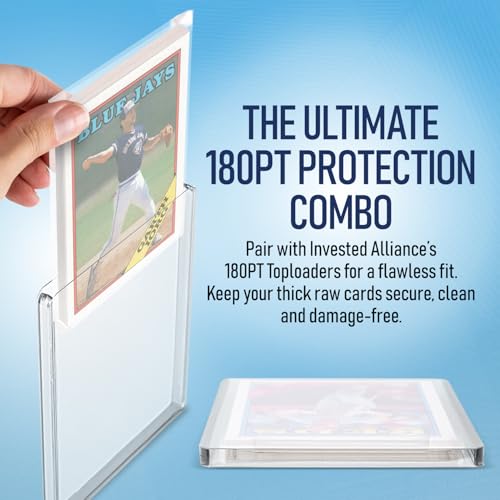 Premium Penny Sleeves for Trading Cards | Soft Trading Card Sleeves for Baseball Cards, Ultra Clear Plastic Pro Sports Card Sleeve, Football, MTG Collector Sleeve (Standard + Thick Options Available) - style: 180PT - 100 Count