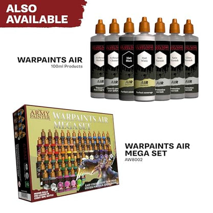 The Army Painter, Warpaints Air Most Wanted Paint Set, 22 x 18 ml | 19 acrilici per aerografo, incl. 2 metallici, 1 fluo, 1 medium e 3 Speedpaint, per modelli e miniature - color: Air Most Wanted Set